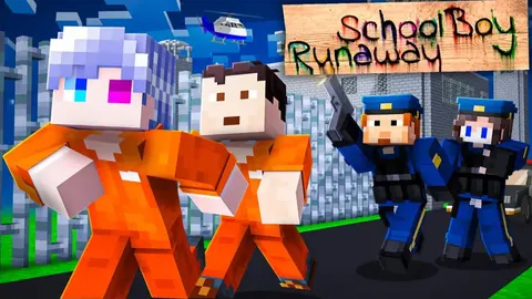 😨 Майнкрафт но МЫ СБЕЖАЛИ ИЗ ТЮРЬМЫ в SCHOOLBOY RUNAWAY — видео